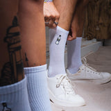 Mangaroca Batida de Côco | Calcetines de algodón orgánico bordados