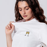 Sekt | Besticktes Bio Baumwoll Unisex T-Shirt