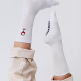 Copa de vino tinto | Calcetines de algodón orgánico bordados