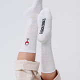 Copa de vino tinto | Calcetines de algodón orgánico bordados