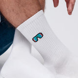 schnelle Brille | Bestickte Bio Baumwoll Socken