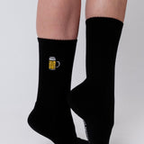 Jarra de Cerveza | Calcetines de algodón orgánico bordados