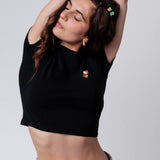 Mexikaner | Besticktes Bio Baumwoll Cropped T-Shirt