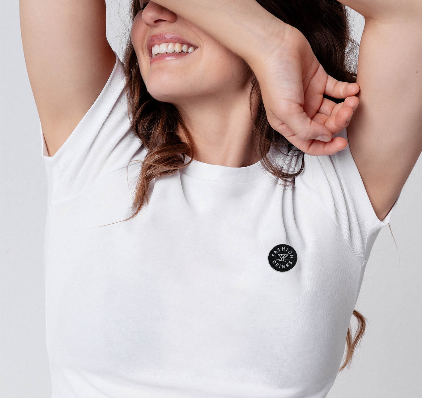 Fashion Drinks | Besticktes Bio Baumwoll Cropped T-Shirt