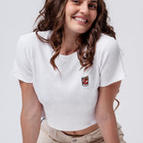 Negroni | Besticktes Bio Baumwoll Cropped T-Shirt