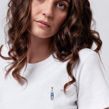 Ouzo | Besticktes Bio Baumwoll Cropped T-Shirt