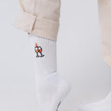 Dúo Vino | Calcetines de algodón orgánico bordados