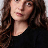 Sekt | Besticktes Bio Baumwoll Cropped T-Shirt