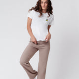 Little Knocker | Camiseta bordada de algodón orgánico para mujer