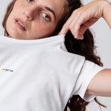 Aperitivo | Camiseta bordada de algodón orgánico para mujer