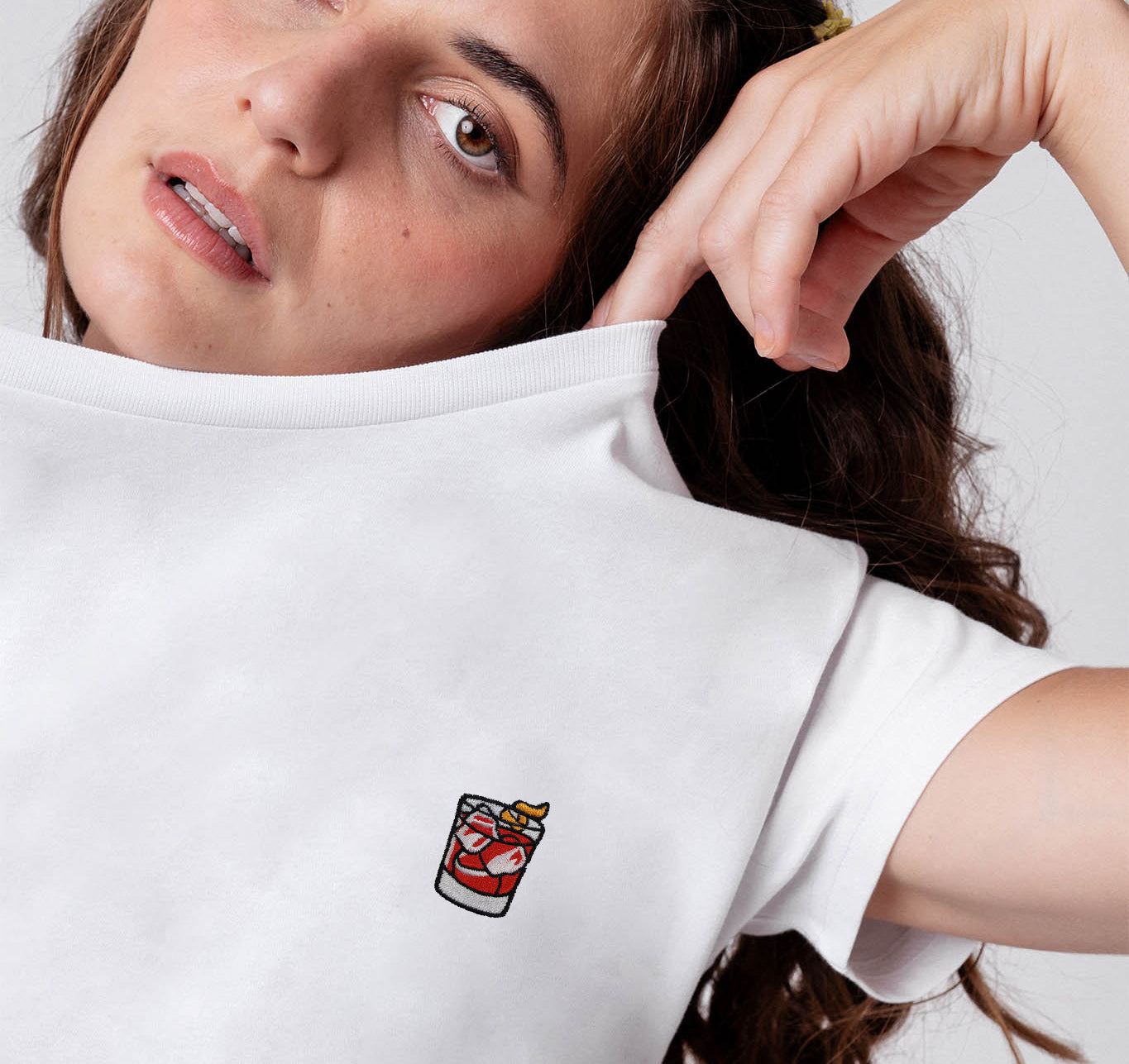 Negroni | Besticktes Bio Baumwoll Frauen T-Shirt