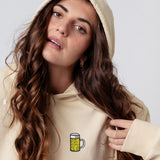 Maßkrug | Sudadera unisex con capucha de algodón orgánico bordada