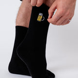 Jarra de Cerveza | Calcetines de algodón orgánico bordados