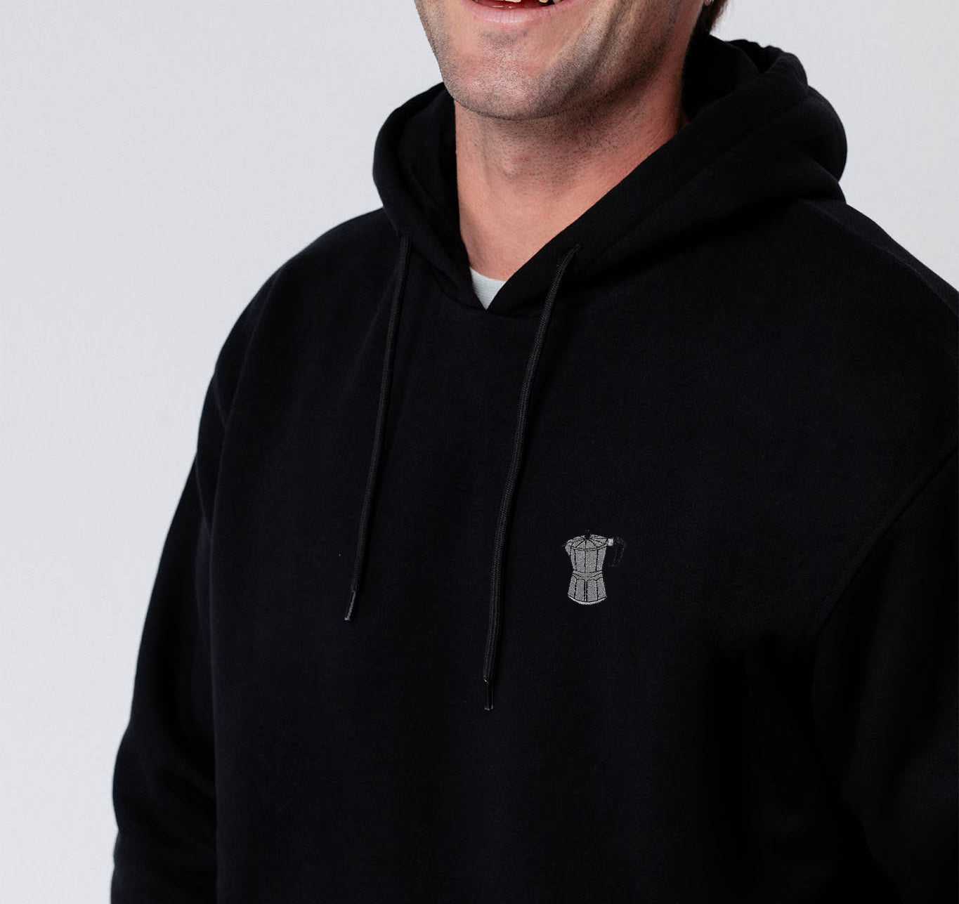 Espressokocher | Bestickter Bio Baumwoll Unisex Hoodie