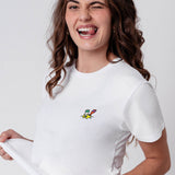 Little Knocker | Camiseta bordada de algodón orgánico para mujer