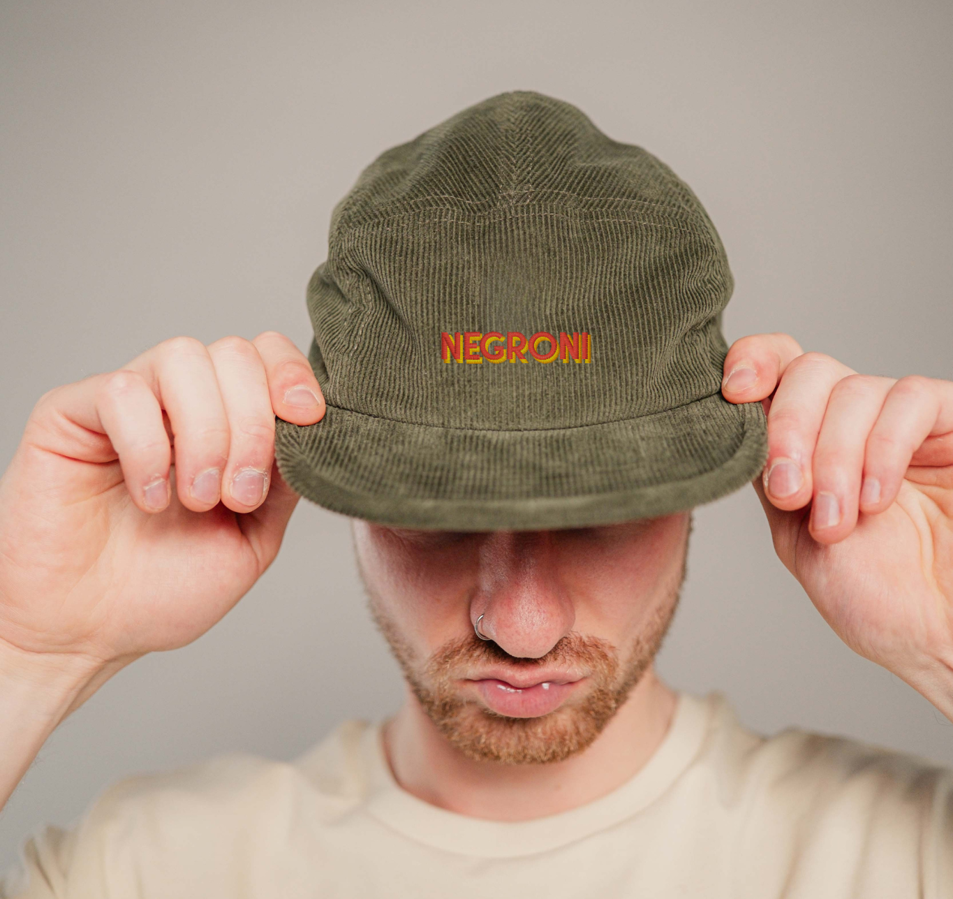 Negroni Signature | Bestickte Bio Baumwoll Cord Cap