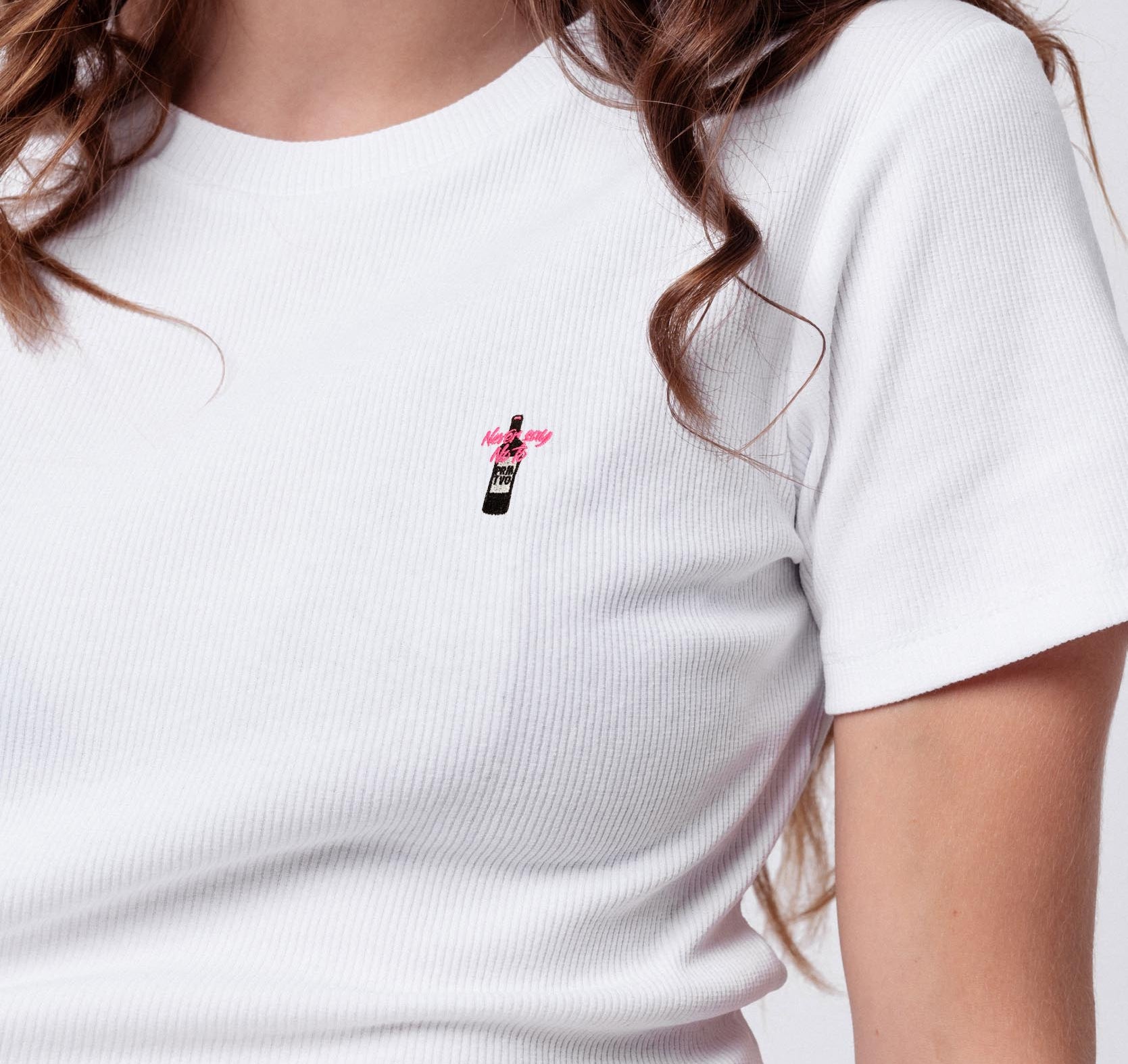 Never say No to PRMTVO | Besticktes Bio Baumwoll Cropped T-Shirt