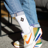 Granos de café | Calcetines de algodón orgánico bordados