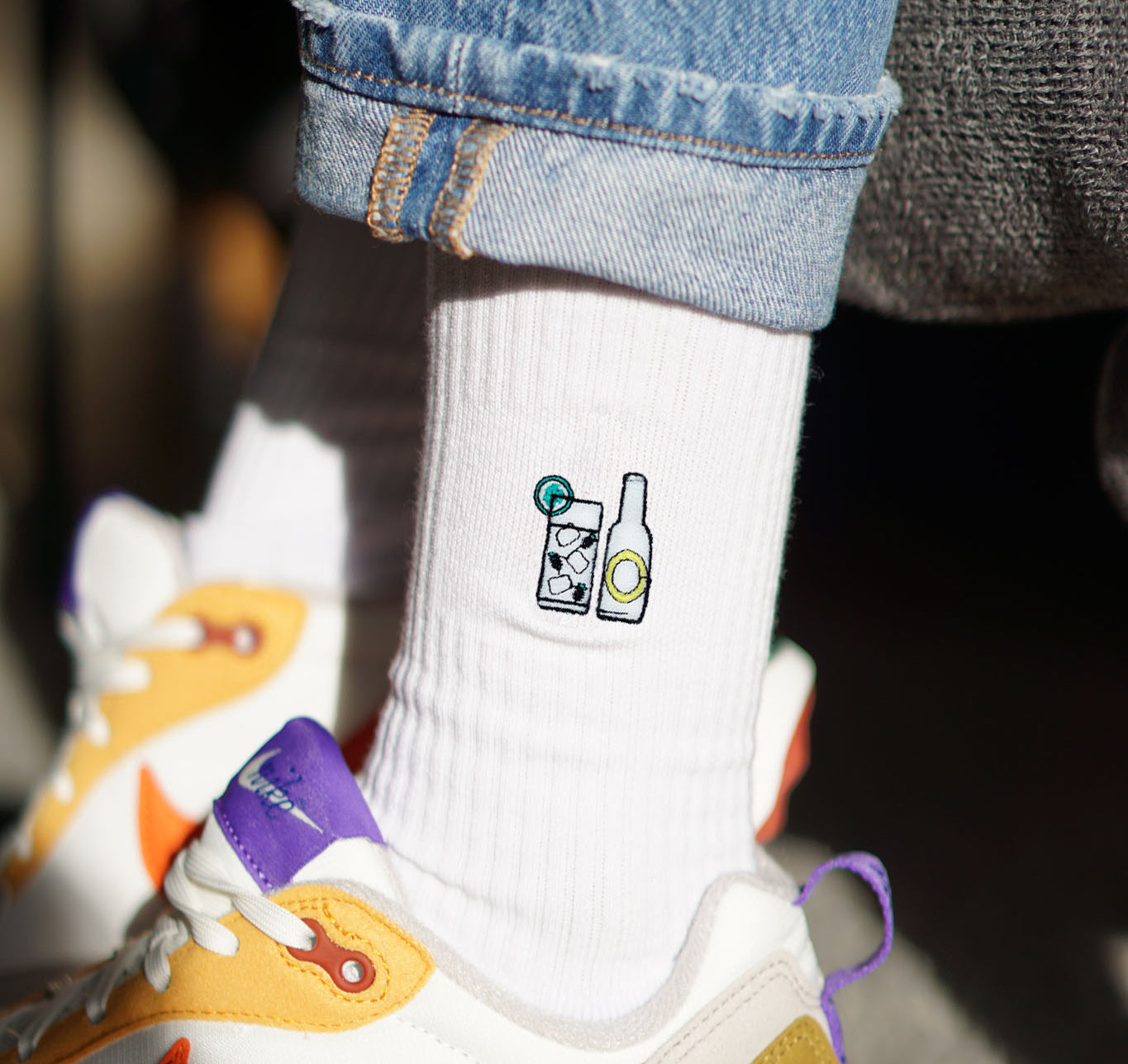 Gin & Tonic | Calcetines de algodón orgánico bordados