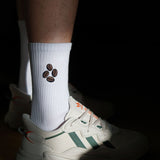 Granos de café | Calcetines de algodón orgánico bordados