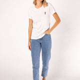 Espressokocher Boom | Besticktes Bio Baumwoll Frauen T-Shirt