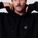 Pfirsich Eistee | Bestickter Bio-Baumwoll Unisex Hoodie