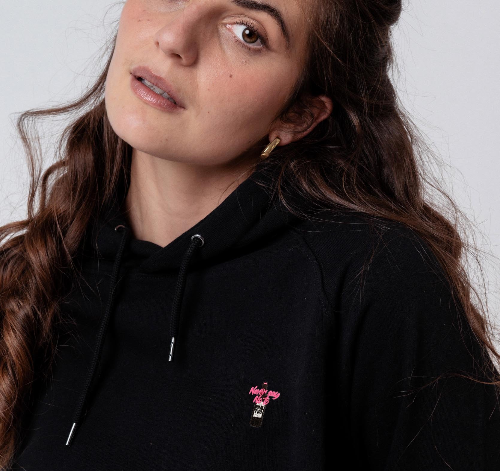 Never say No to PRMTVO | Bestickter Bio-Baumwoll Unisex Hoodie