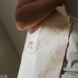 Vino espumoso | Bolsa de algodón orgánico bordada