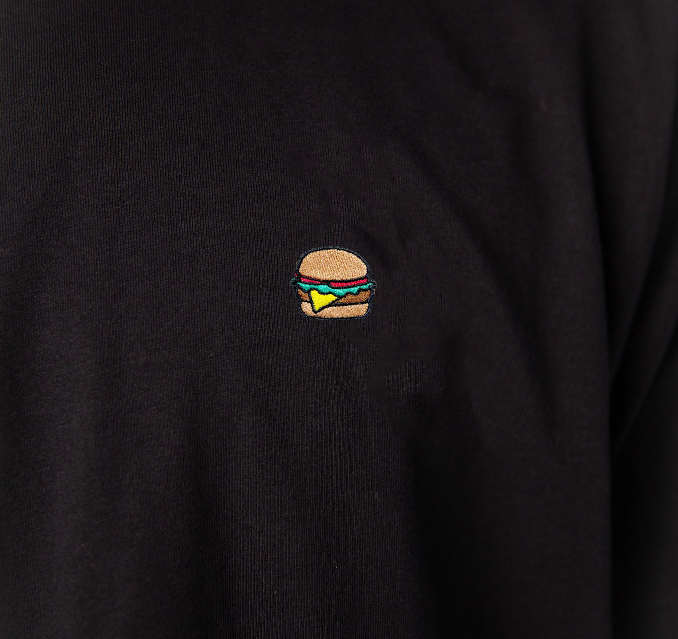 Burger | Besticktes Bio Baumwoll Unisex T-Shirt