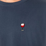 Glaserl Rotwein | Besticktes Bio Baumwoll Unisex T-Shirt