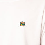 Burger | Besticktes Bio Baumwoll Unisex T-Shirt