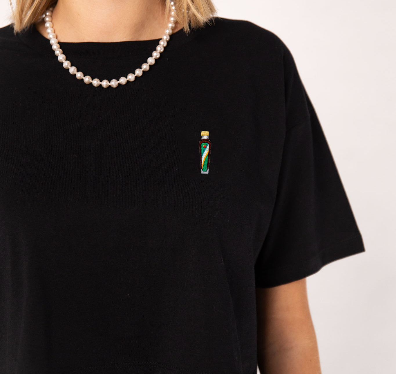 Kuemmerling | Besticktes Bio Baumwoll Cropped T-Shirt