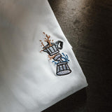 Espressokocher Boom | Besticktes Bio Baumwoll Frauen T-Shirt