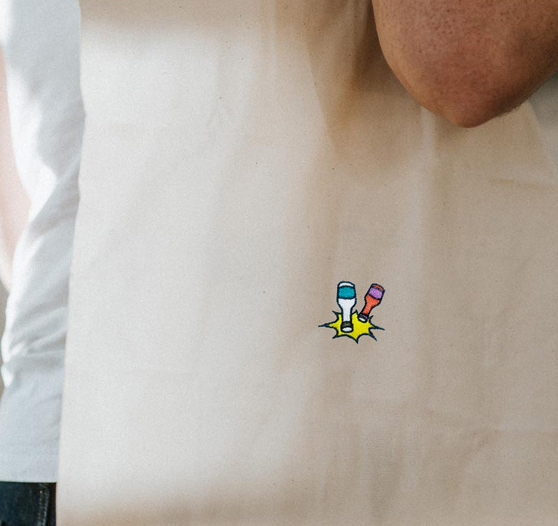 Little Knocker | Bolsa de algodón orgánico bordada