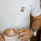 Kaffeemühle | Besticktes Bio Baumwoll Unisex T-Shirt