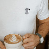 Espressokocher | Besticktes Organic Bio Baumwoll Unisex T-Shirt