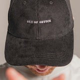 Out of Office| Bestickte Bio Baumwoll Cord Cap