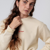Caffé doppio | Bestickter Bio-Baumwoll Unisex Pullover