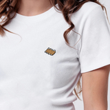 Rippchen | Besticktes Bio Baumwoll Cropped T-Shirt