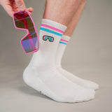 schnelle Brille | Bestickte Bio Baumwoll Socken