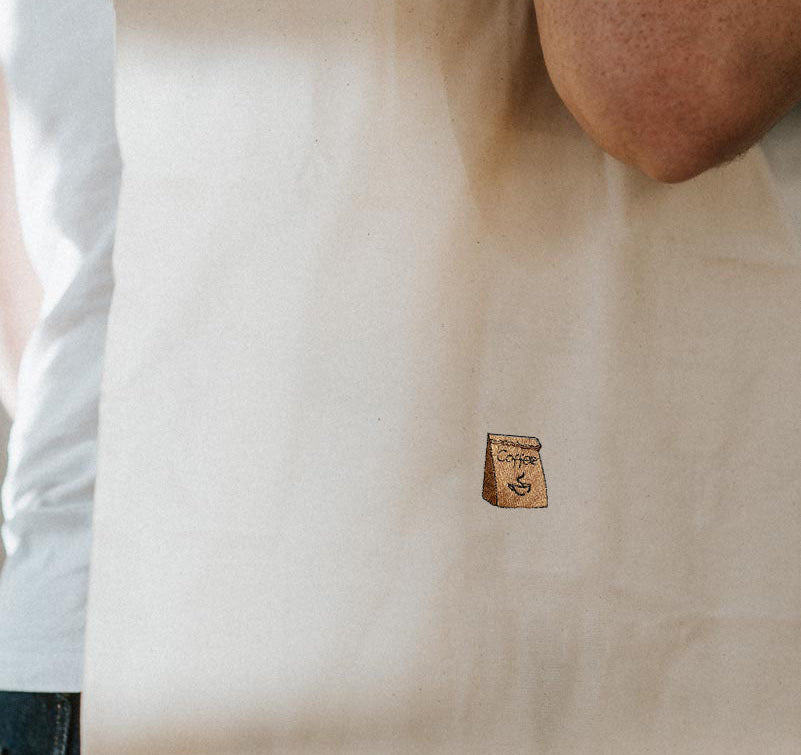 Coffee Bag | Bestickte Bio Baumwoll Tragetasche