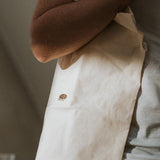 Blanco Plano | Bolsa tote de algodón orgánico bordada