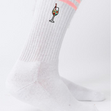 White Peach Spritz | Bestickte Bio Baumwoll Socken