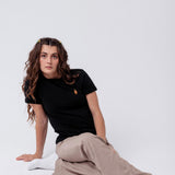 Stroh 80 |  Besticktes Bio Baumwoll Frauen T-Shirt