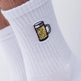 Jarra de Cerveza | Calcetines de algodón orgánico bordados