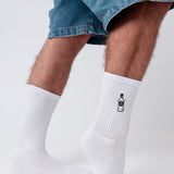 Mangaroca Batida de Côco | Calcetines de algodón orgánico bordados