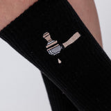 Serigrafía y manipulación | Calcetines de algodón orgánico bordados