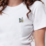 Gin Tonic | Besticktes Bio Baumwoll Cropped T-Shirt