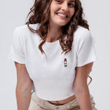 Penninger Blutwurz | Besticktes Bio Baumwoll Cropped T-Shirt