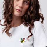 Kleiner Klopfer | Besticktes Bio Baumwoll Cropped T-Shirt